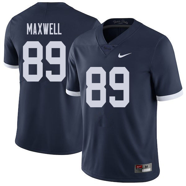 NCAA Nike Men's Penn State Nittany Lions Colton Maxwell #89 College Football Authentic Throwback Navy Stitched Jersey OYK2298XT